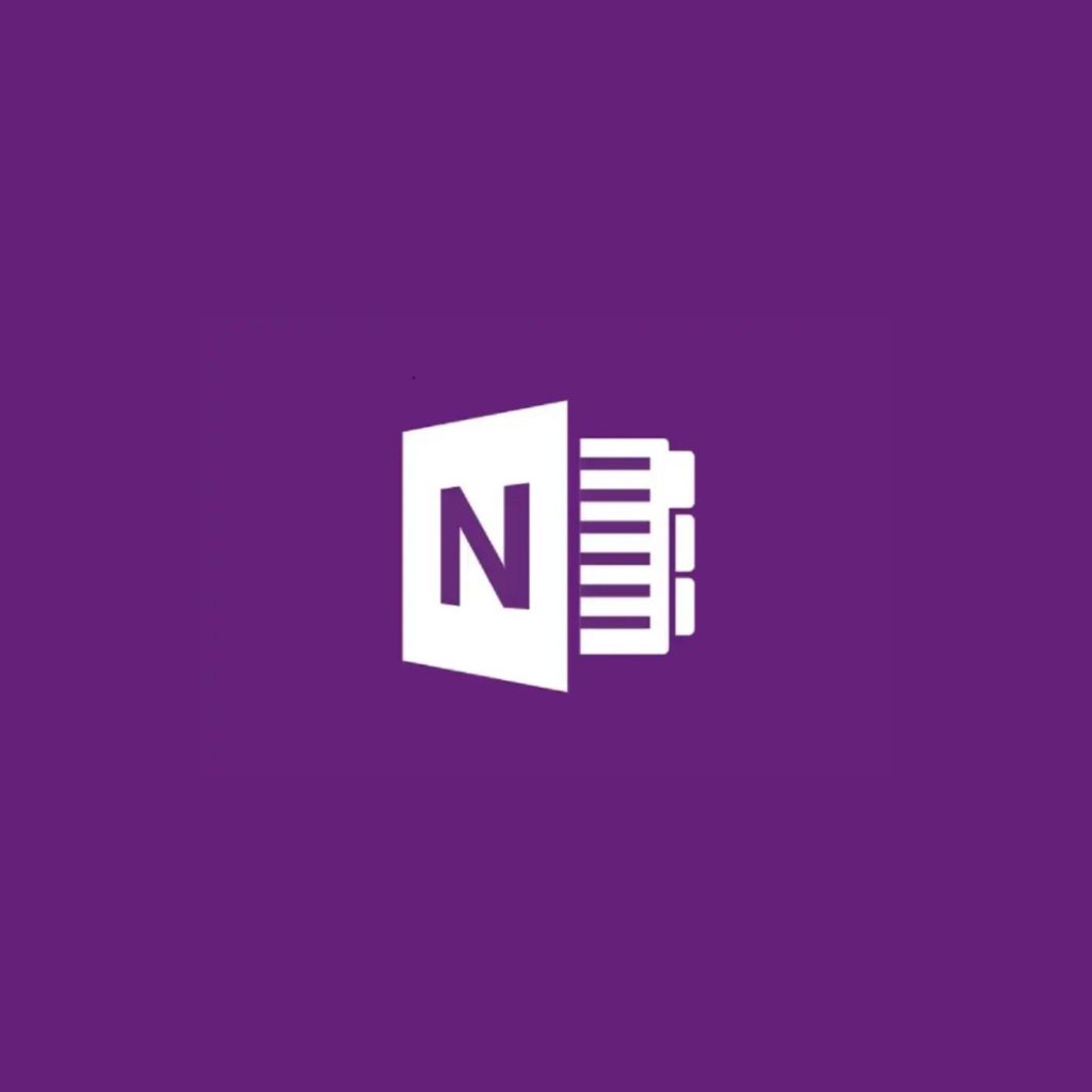 microsoft office 365 onenote logo on a purple background